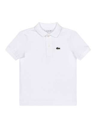 Piqué-Poloshirt mit Logo - Weiß