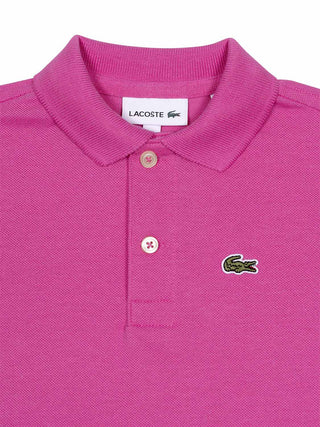 Piqué-Poloshirt mit Logo - Pink