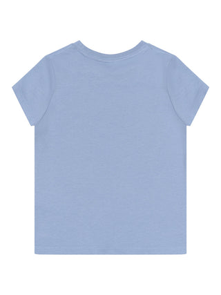 T-Shirt mit Patchwork-Logo - Blau