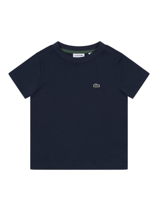 T-Shirt mit Logo-Patch - Marineblau