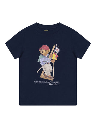 T-Shirt mit Polobär-Motiv - Marineblau