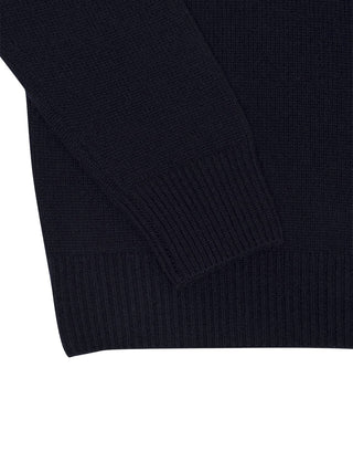 Chunky Rundhalspullover in Schwarz