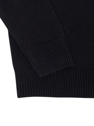 Chunky Rundhalspullover in Navy