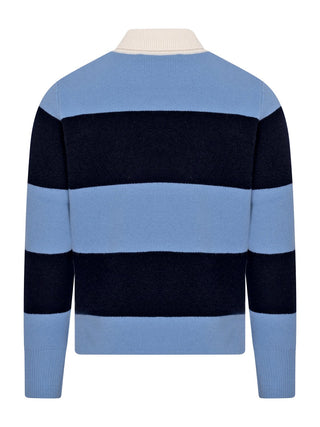 Gestreiftes Poloshirt aus Kaschmir