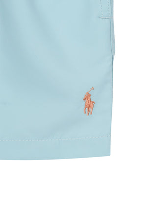 Badeshorts mit Big Pony Stickerei - Hellblau