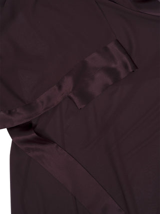 Langer Kimono aus braunem Chiffon