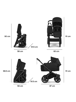Bugaboo Donkey 6 - 2-in-1 Kinderwagen - Black/Heritage Black