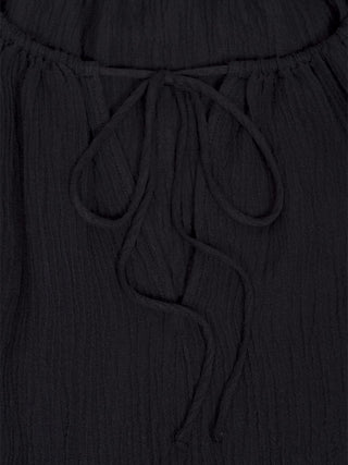 Rose Weave Bluse in Schwarz