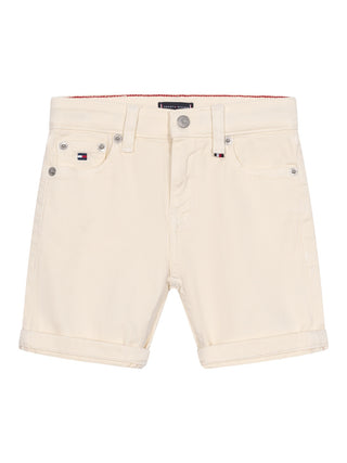 Relaxed Denim-Shorts - Ecru