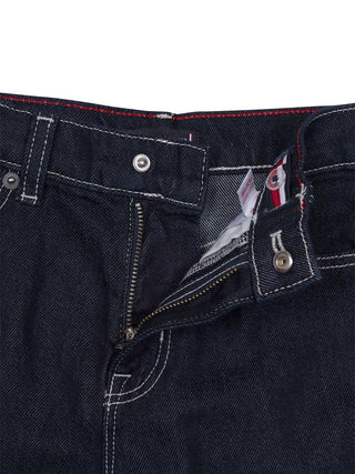Baggy Rinse Denim-Shorts - Dunkelblau