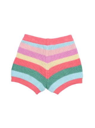 Canela Short Flamingo Pink Multicolor Stripes