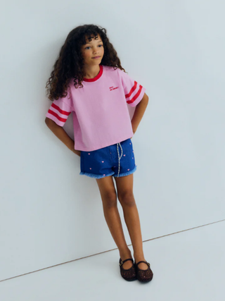 Lys Short Hearts Light Denim