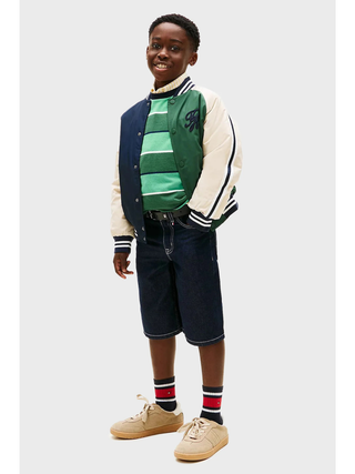 Baggy Rinse Denim-Shorts - Dunkelblau