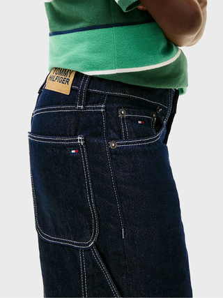 Baggy Rinse Denim-Shorts - Dunkelblau