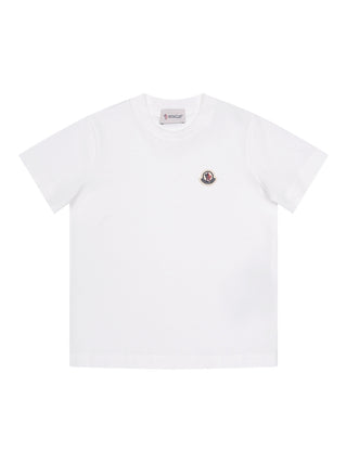 T-Shirt mit Logo-Patch - Weiß