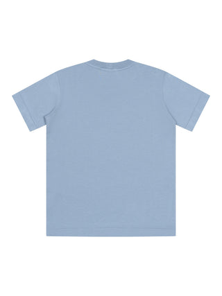 T-Shirt mit Logo-Patch - Hellblau