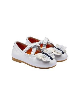 Mileni Ballerinas Silver Blue Metallic