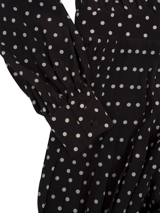Kleid mit Punkten in Wickel-Optik