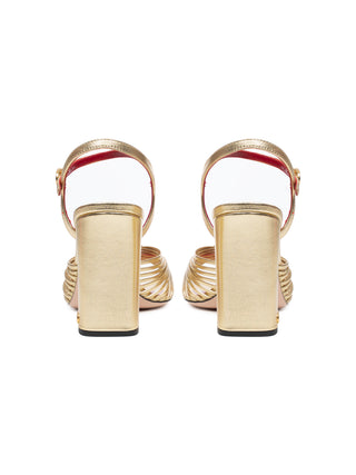 High Heel Annet mit Blockabsatz in Gold