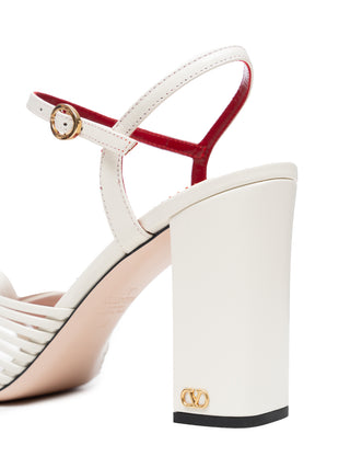 High Heel Annet mit Blockabsatz in Ivory