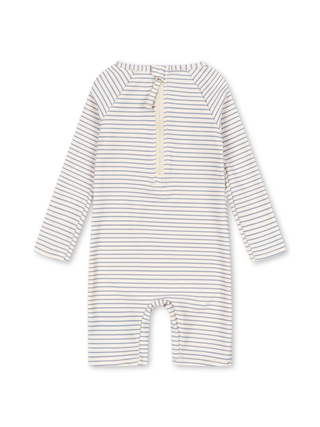 Aster Langarm-Badeanzug - Stripe Bluie