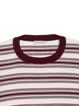 Gestreiftes T-Shirt mit Logo-Schriftzug