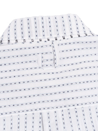 Weißes gestreiftes Ami de Coeur Hemd mit Boxy-Fit