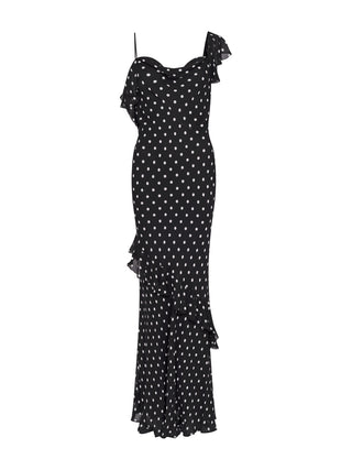 Maxikleid Georgette mit Punkten