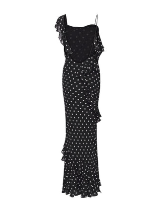 Maxikleid Georgette mit Punkten