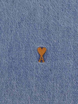Jeanshemd mit Ami De Coeur Stickerei