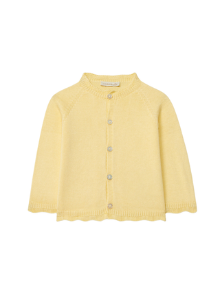 Strickjacke aus Bio-Baumwolle - Gelb
