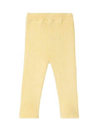 Gerippte Strickhose aus Bio-Baumwolle - Gelb