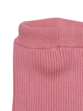 Gerippte Strickhose aus Bio-Baumwolle - Rosa