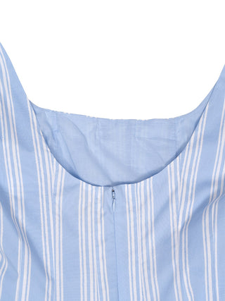 Wells Midi-Kleid in Blau mit Streifen