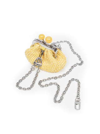 Nano Pasticcino Bag in Bast-Optik - Gelb