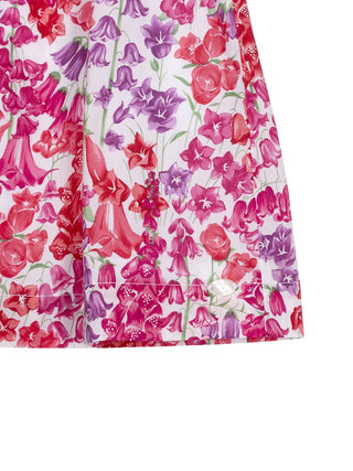 Kleid mit bedrucktem Baumwollstoff Liberty - Rosa