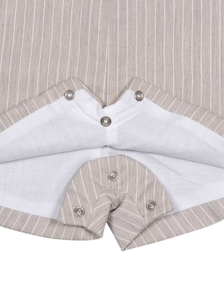 Festlicher Romper mit Ziernähten - Weiß/Beige
