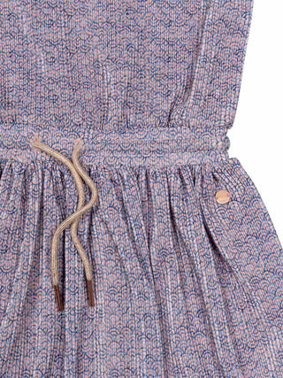 Miron bedrucktes Plisseekleid - Blau