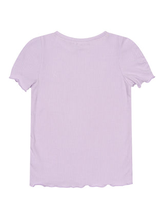 Elise geripptes T-Shirt - Lila