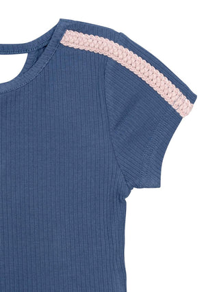 Kris Rippstrick-T-Shirt - Blau