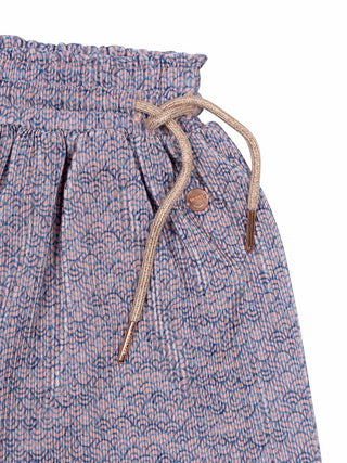 Norah bedruckter Plissee-Rock - Blau