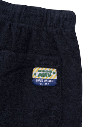 Frottee-Shorts - Schwarz