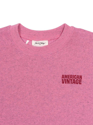 Sweatshirt mit Logo - Rosa meliert