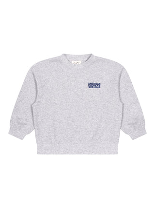 Sweatshirt mit Logo - Grau meliert