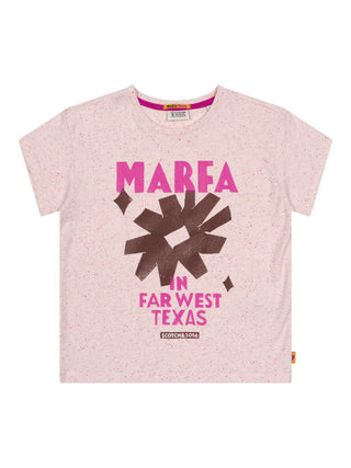 Loose Fit T-Shirt mit Artwork - Rosa