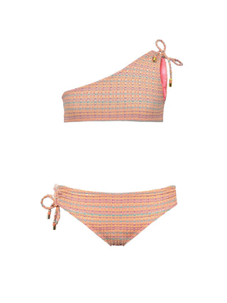 Coco zweiteiliger Bikini mit Bralette-Top - Koralle