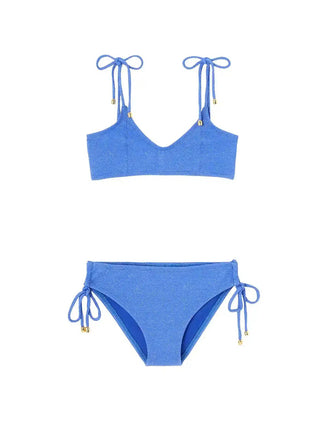 Bahamas zweiteiliger Lurex-Bikini - Blau