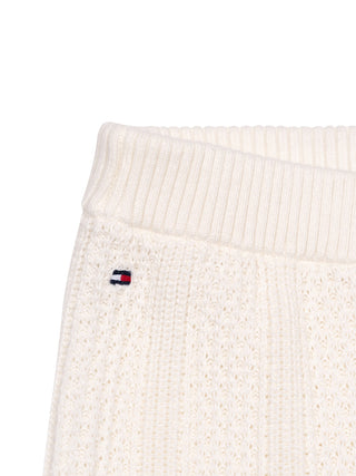 Gehäkelte Baumwollshorts - Weiß
