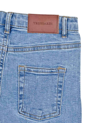 Five-Pocket Jeans mit Logo - Blau