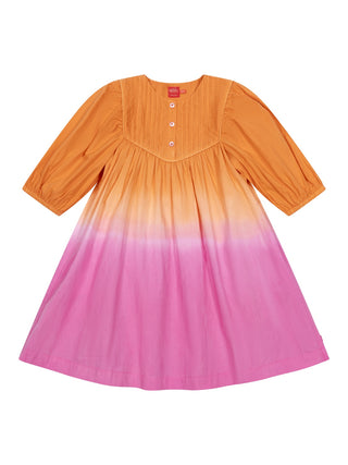 Deevika Kleid, Tie Dye - Pink/Orange
